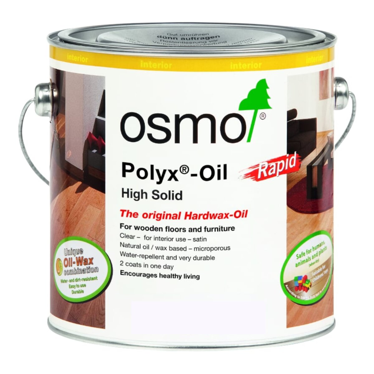 Osmo Polyx Hardwax-Oil Rapid Transparent White 2.5L