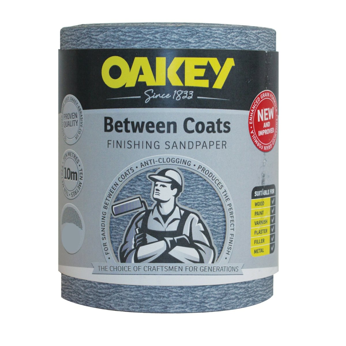 Oakey Between Coats Finishing Paper 115mm x 10m P320