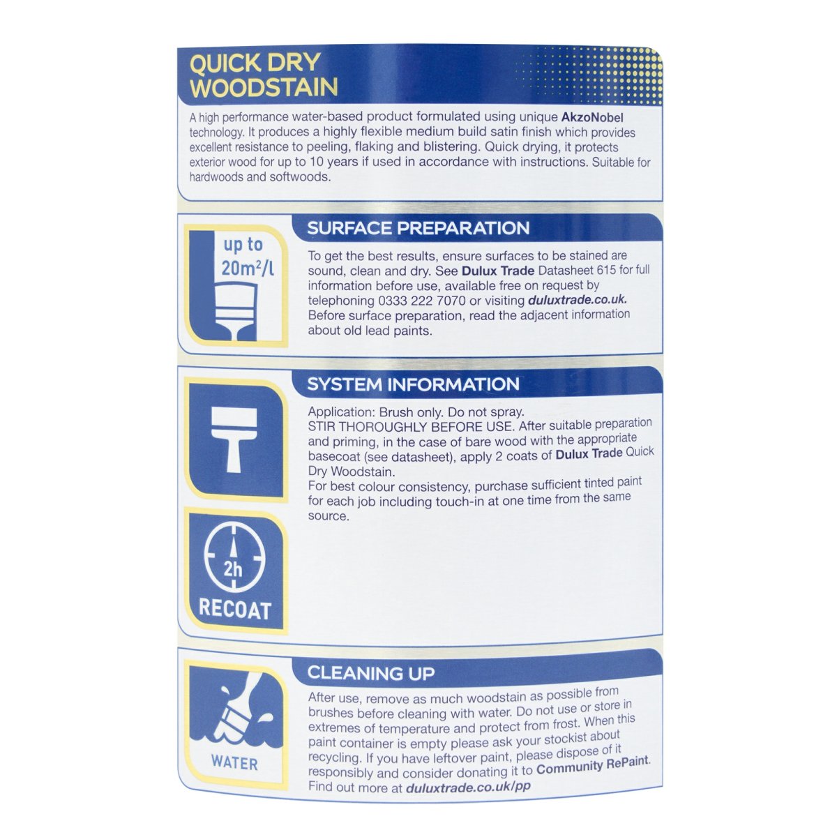 Dulux Quick Dry Woodstain 1L 