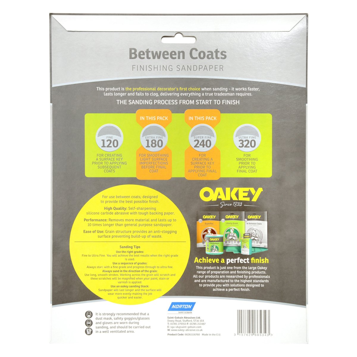 Oakey Between Coats Sheets Pack of 3 Assorted 