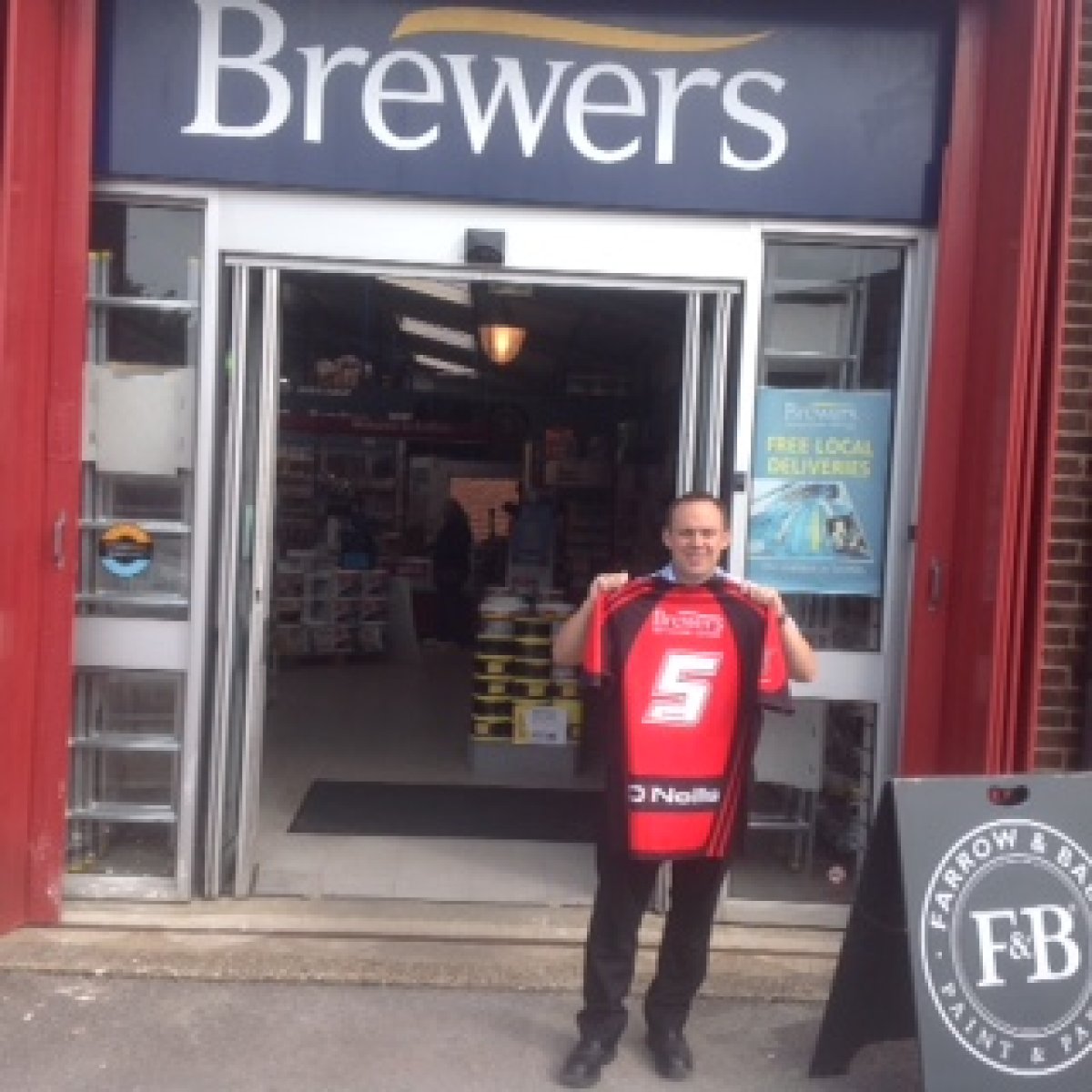Jon Day outside Brewers Fareham