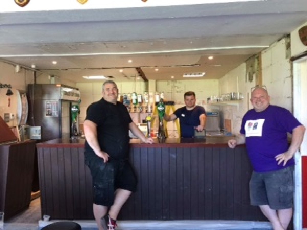 Recent renovation on Fareham Heathens bar