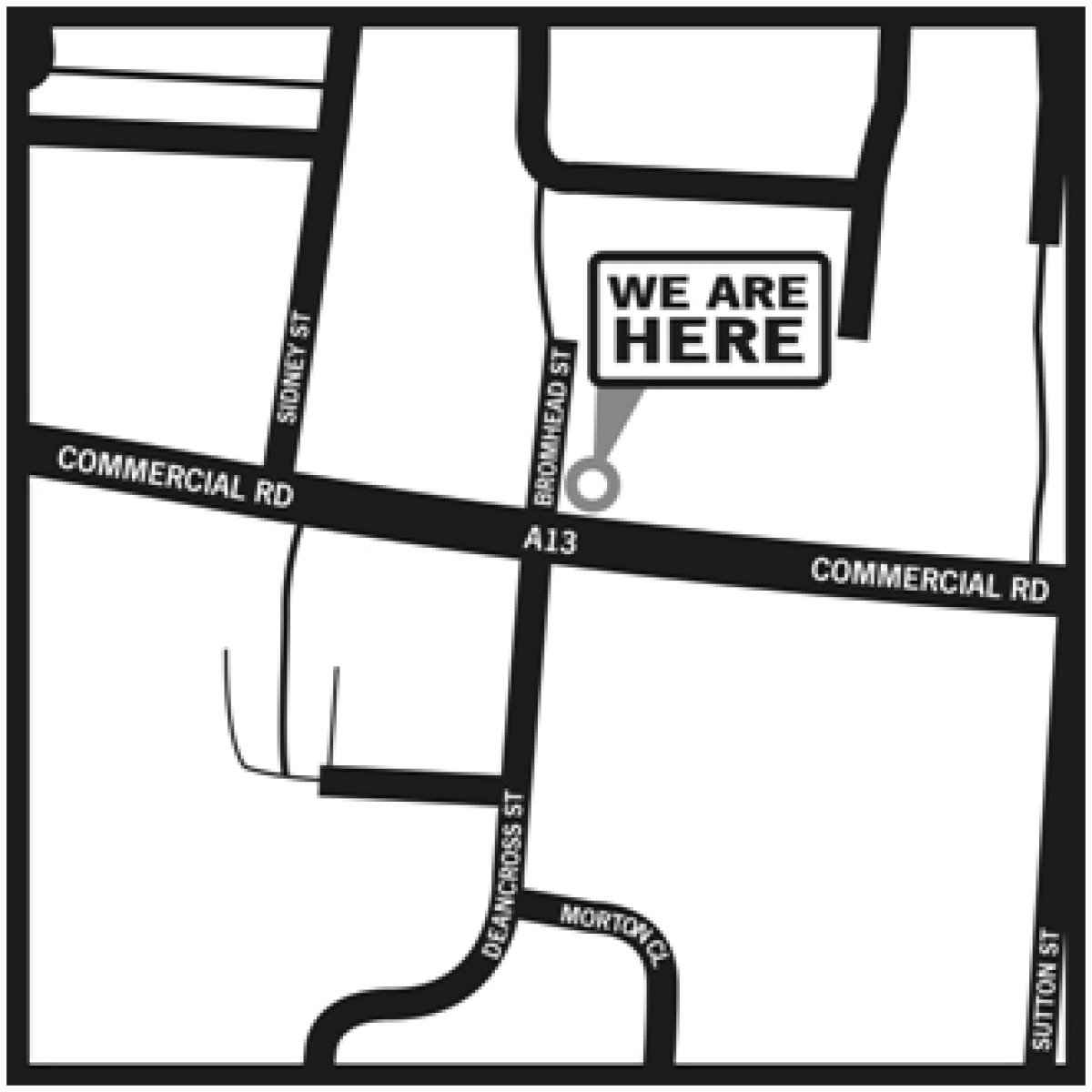 Located on Commercial Road