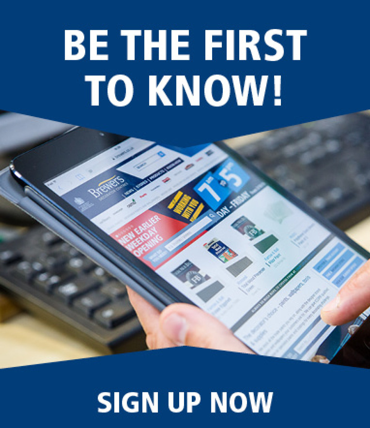 Be the first to know