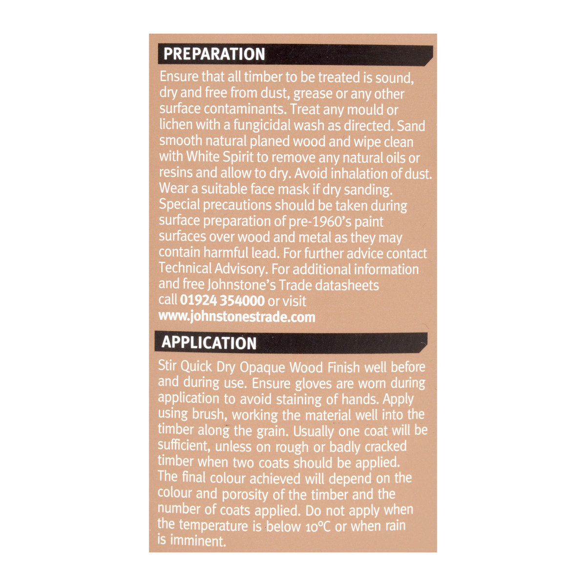 Johnstone's Quick Dry Opaque Wood Finish Satin Ebony 2.5L