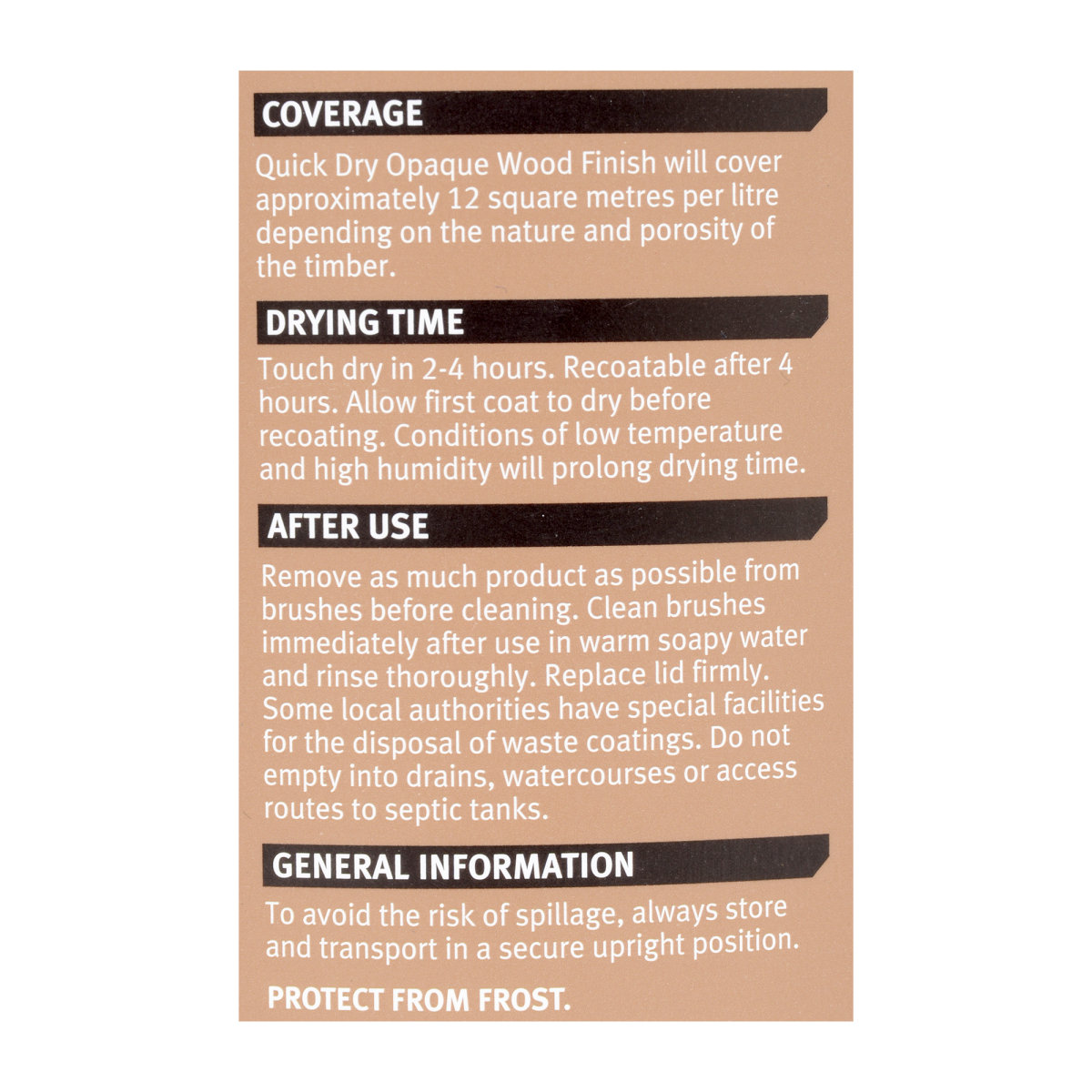 Johnstone's Quick Dry Opaque Wood Finish Satin Ebony 2.5L