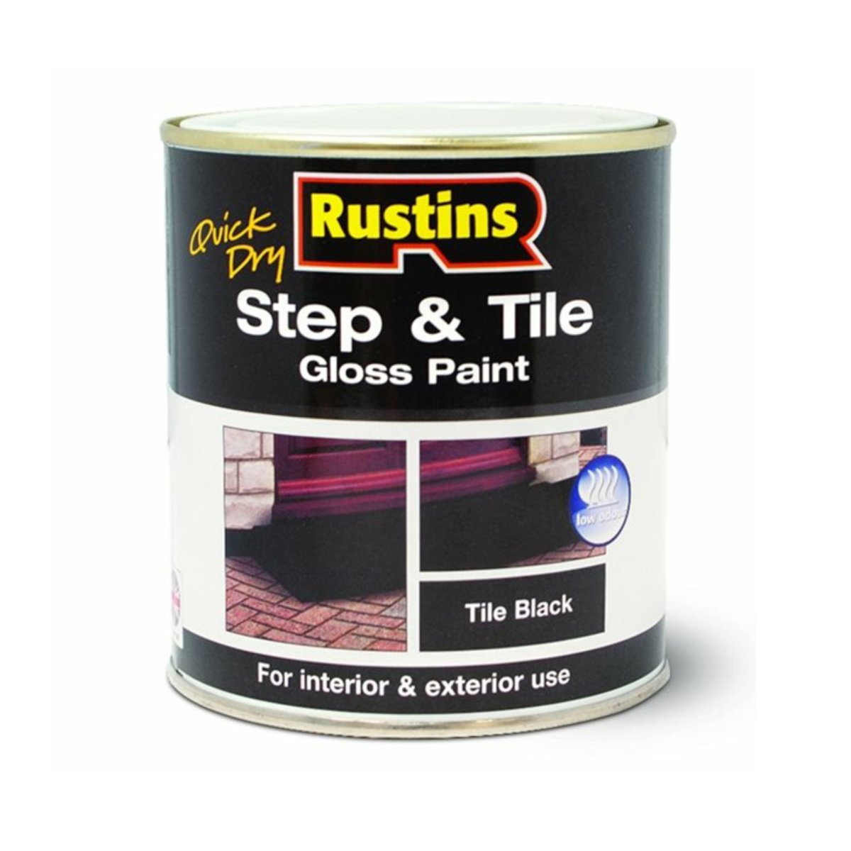 Rustins Quick Dry Step & Tile Paint Black 500ML