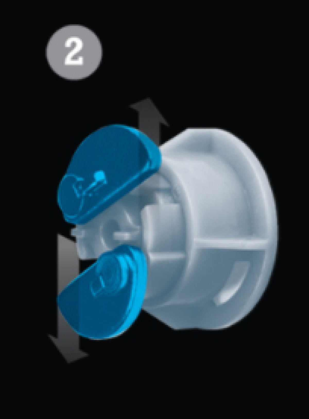 Each GripIt fixing has wings which anchor on the back of the plasteboard surface.