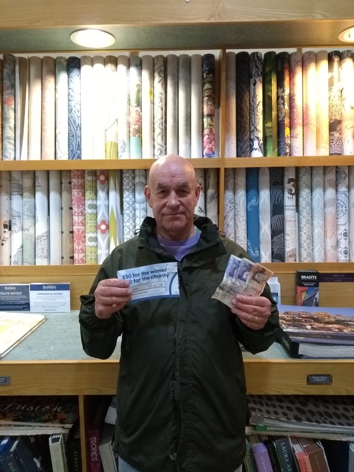 Alan Habens charity raffle winner