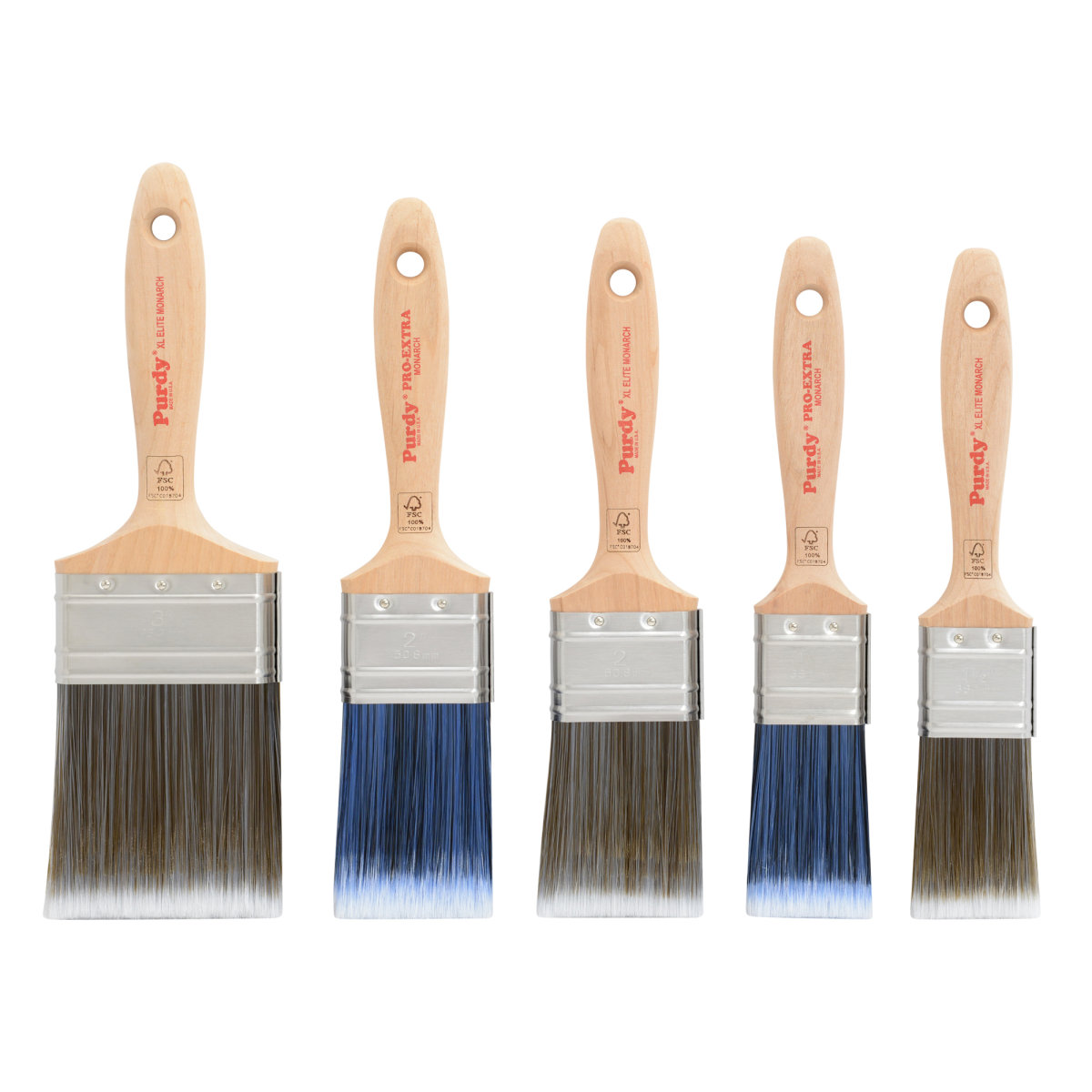 Purdy Monarch Elite & Pro-Extra Set (Pack of 5)