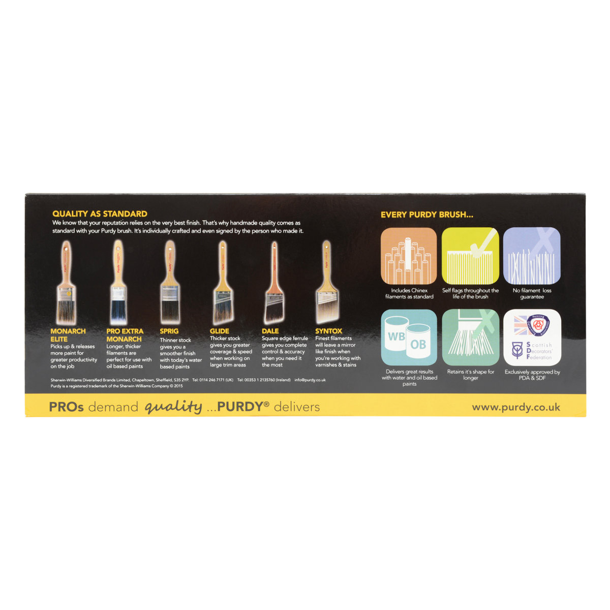 Purdy Monarch Elite & Pro-Extra Set (Pack of 5)