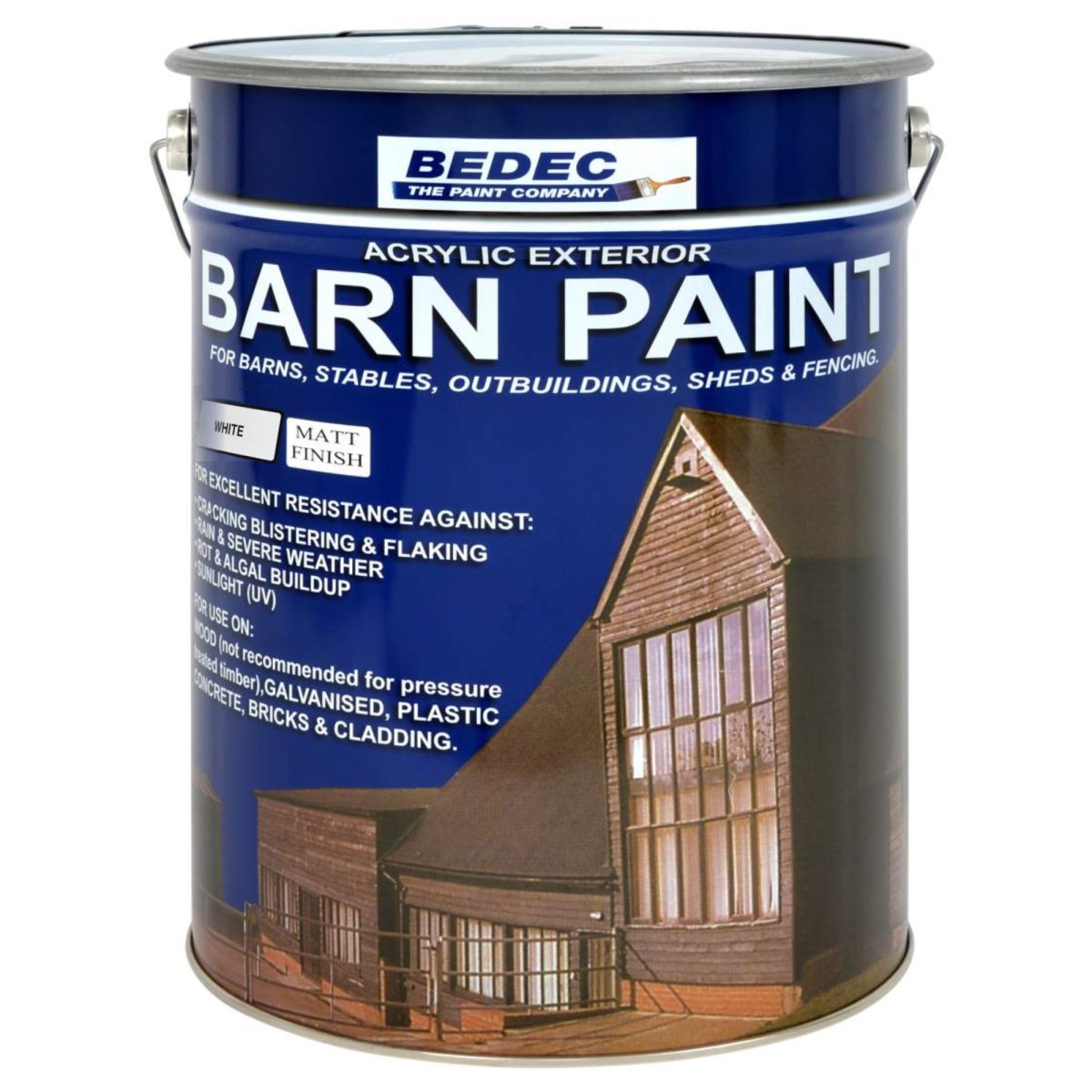 Bedec Barn Paint Matt White 20L