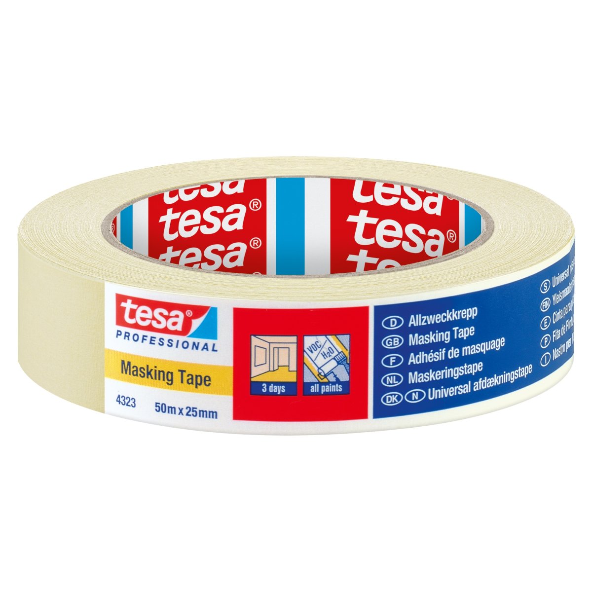 Tesa Indoor Masking Tape 3 day 25mm x 50m