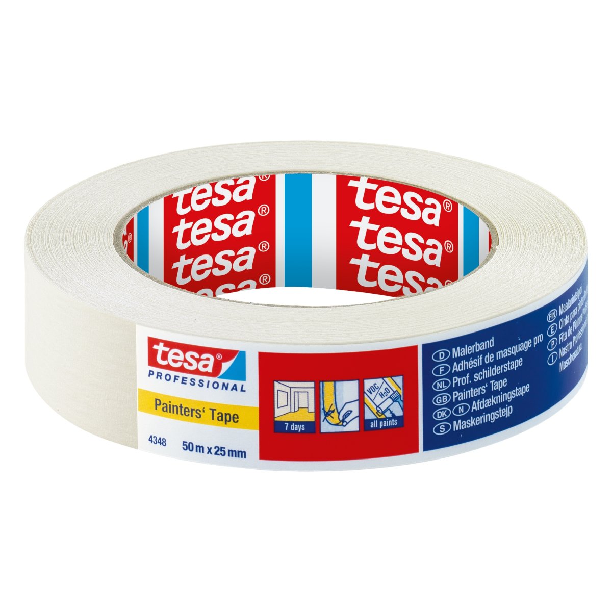 Tesa Indoor Masking Tape 7 day 25mm x 50m