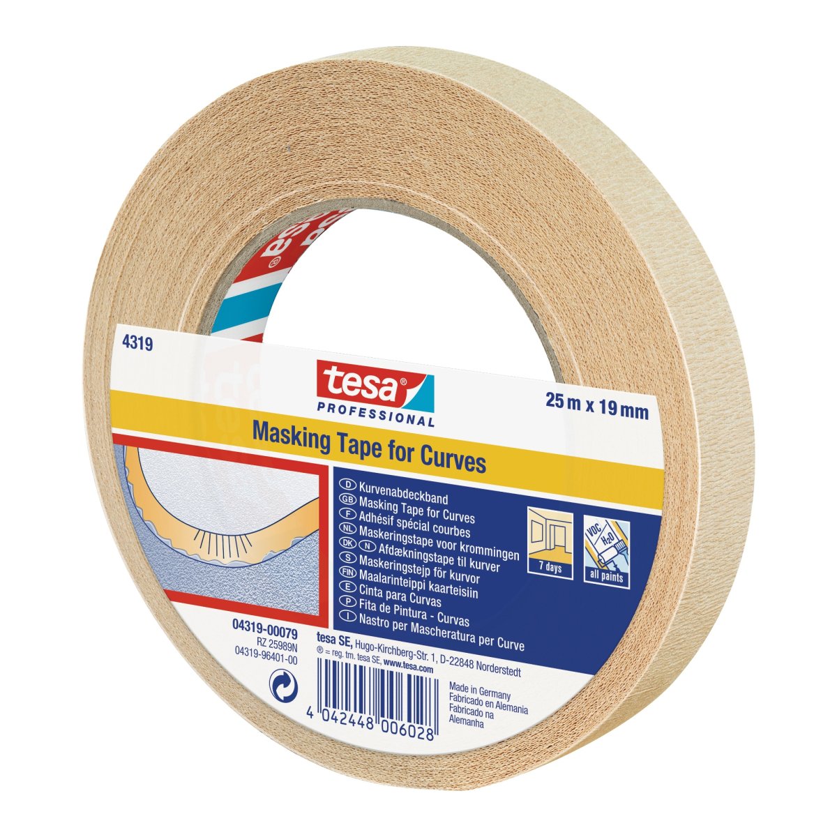 Tesa Masking Tape For Curves 19mm x 25m