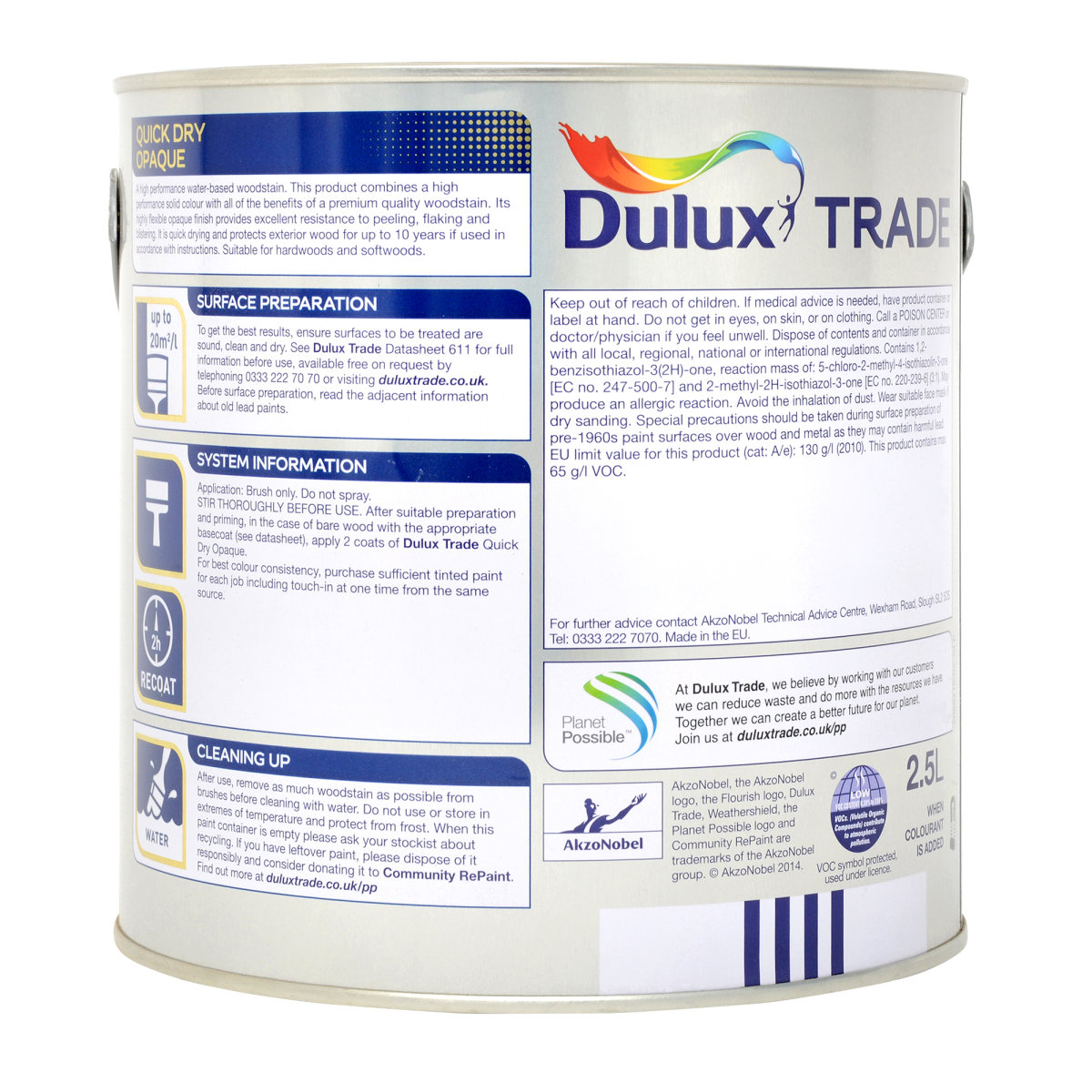 Dulux Trade Weathershield Quick Dry Opaque Satin Black 2.5L