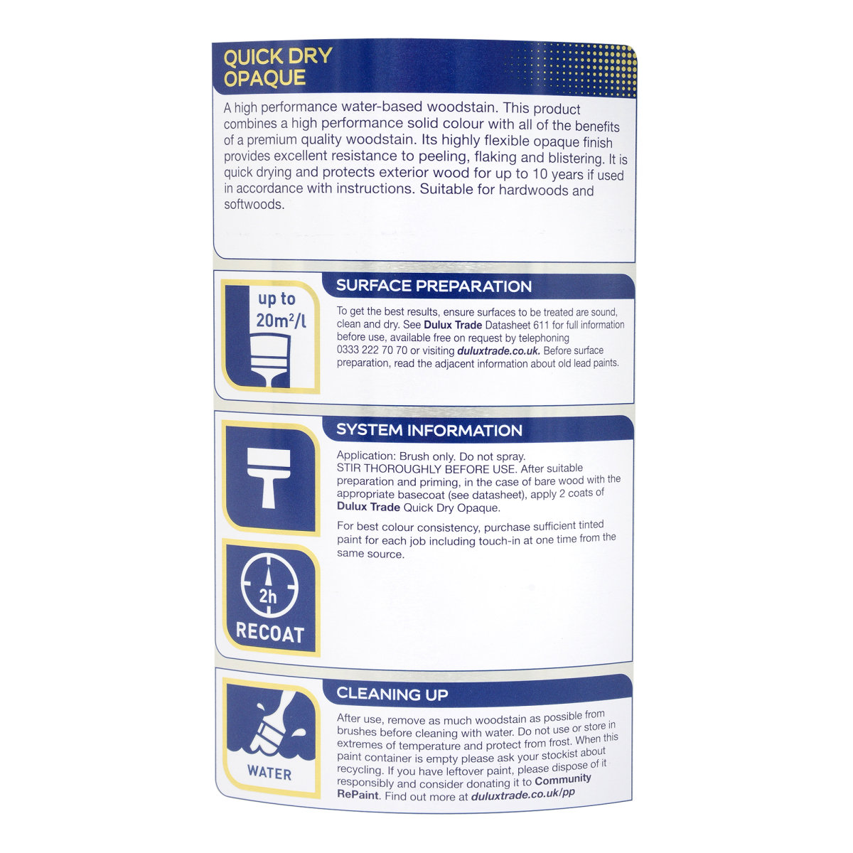 Dulux Trade Weathershield Quick Dry Opaque Satin Black 5L