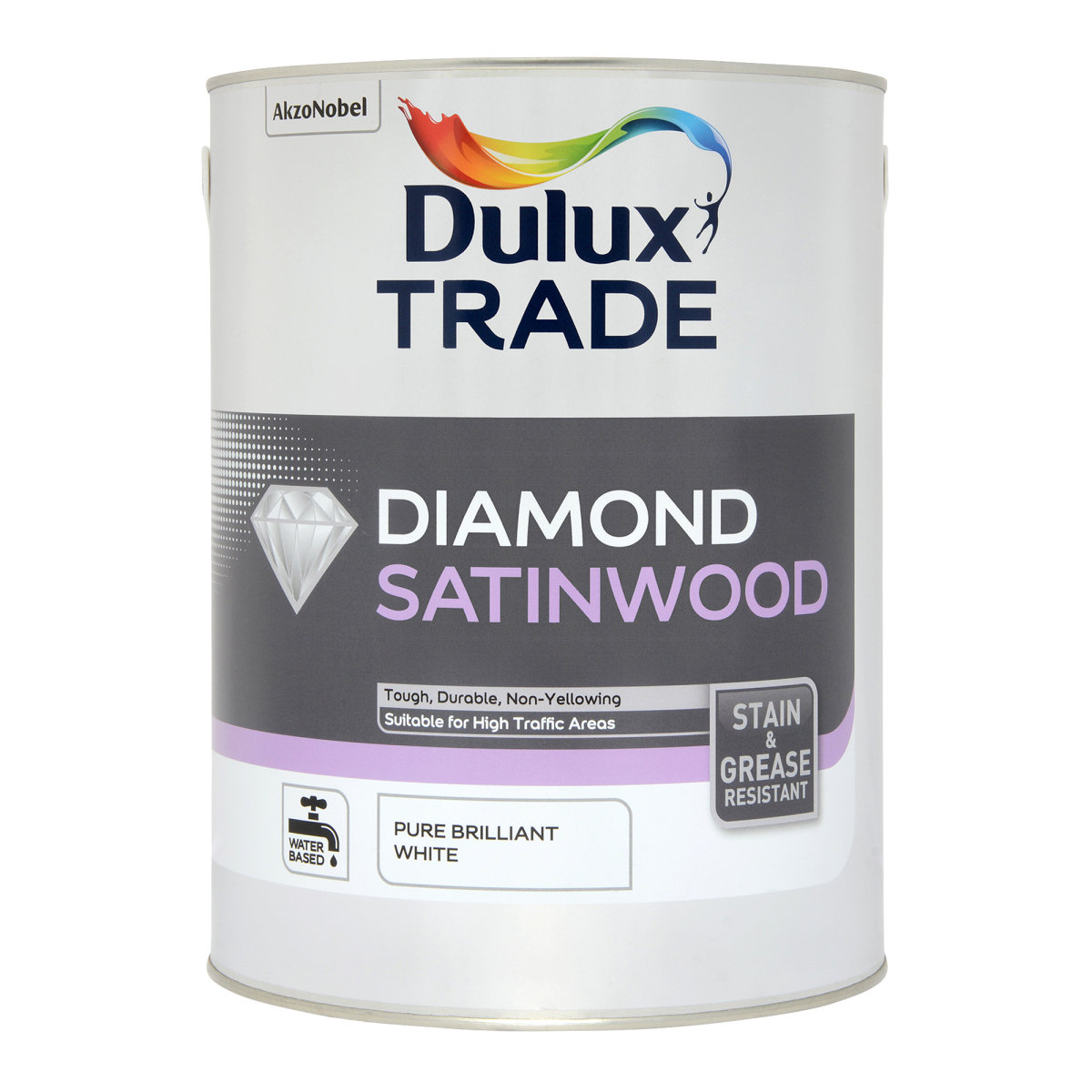Dulux Trade Diamond Satinwood Brilliant White 5L