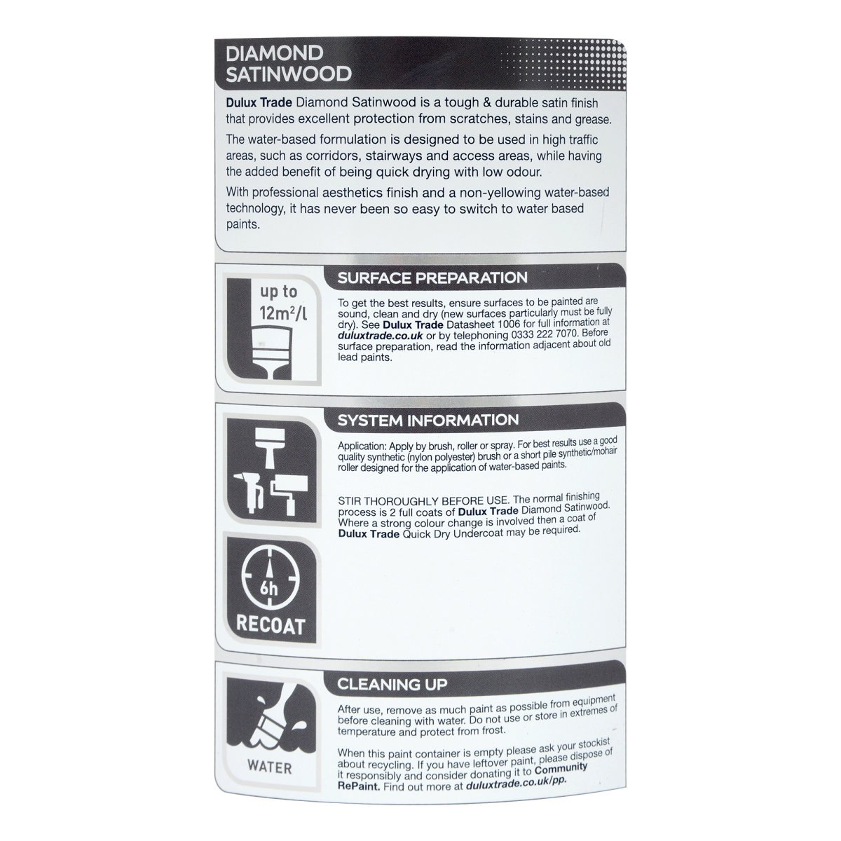 Dulux Trade Diamond Satinwood Brilliant White 5L