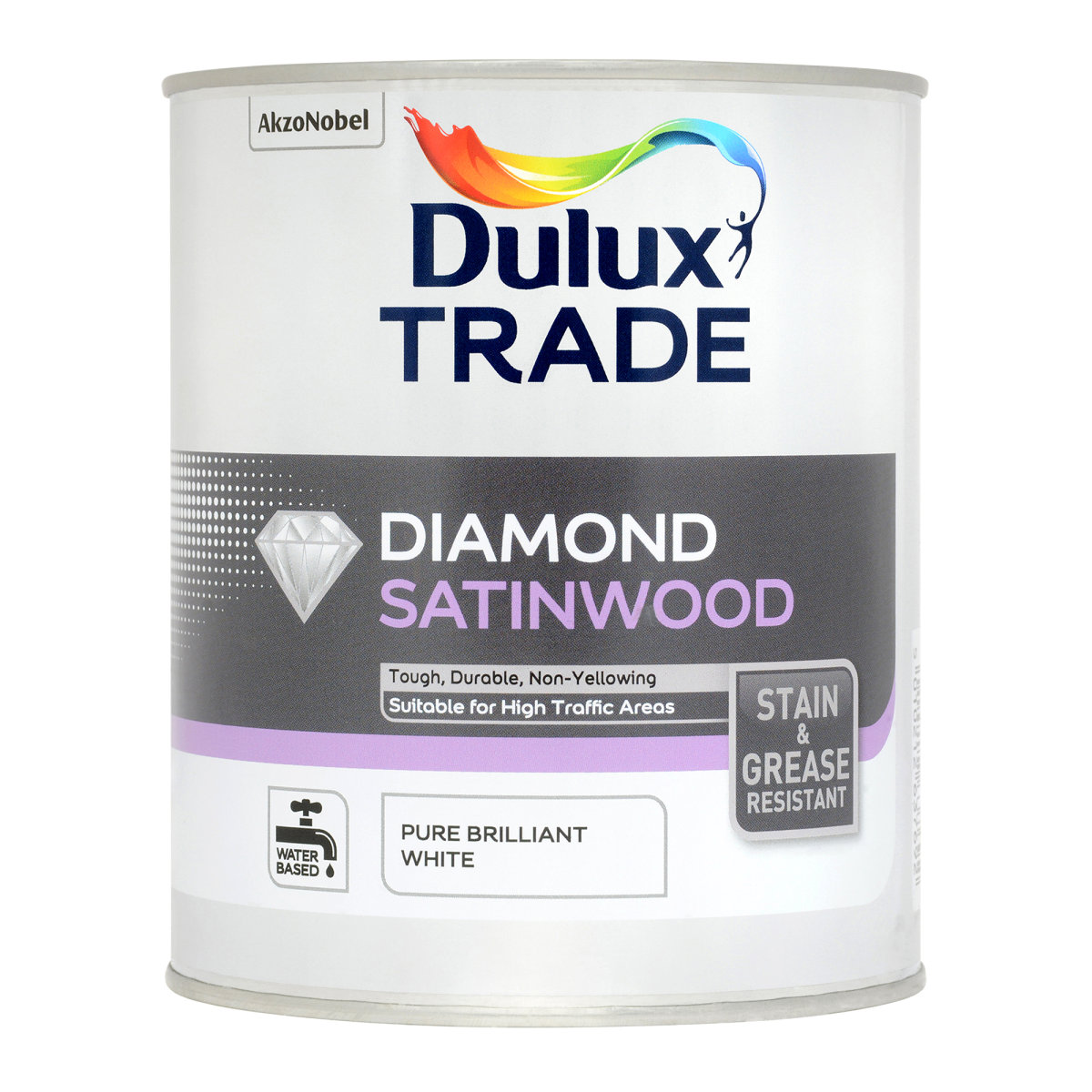 Dulux Trade Diamond Satinwood Brilliant White 1L