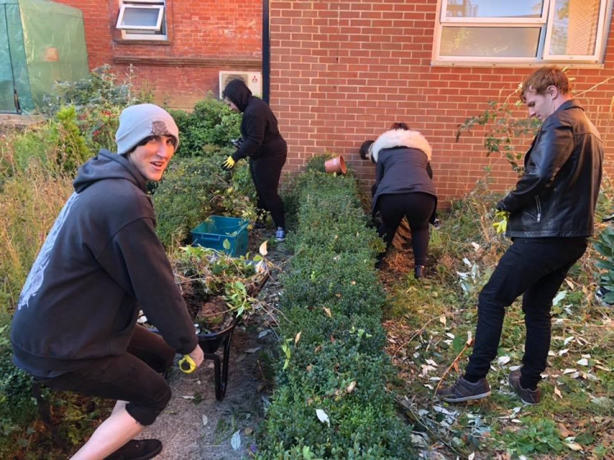 The Princes Trust team will be be creating a sensory play area on their plot