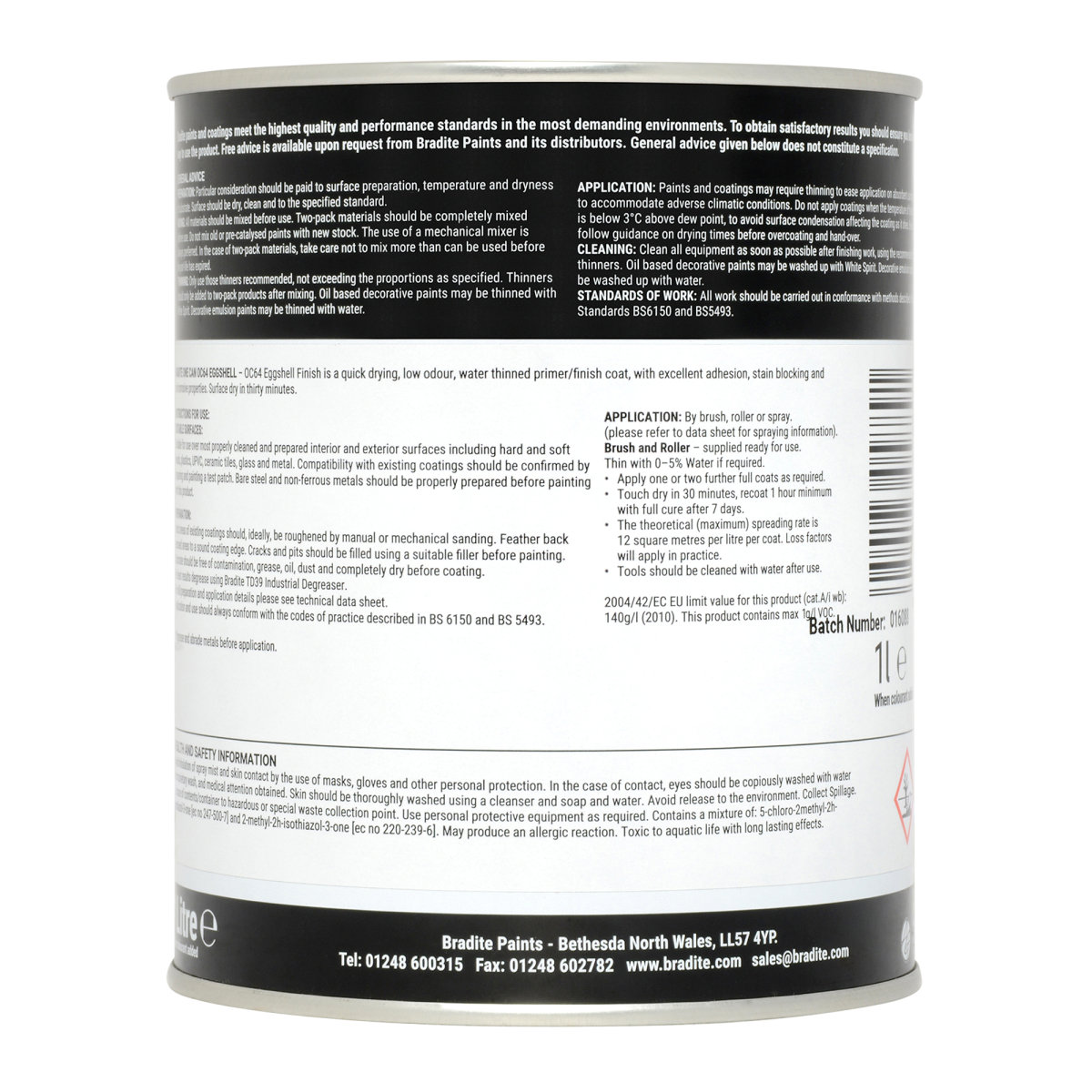 Bradite One Can Black 1L