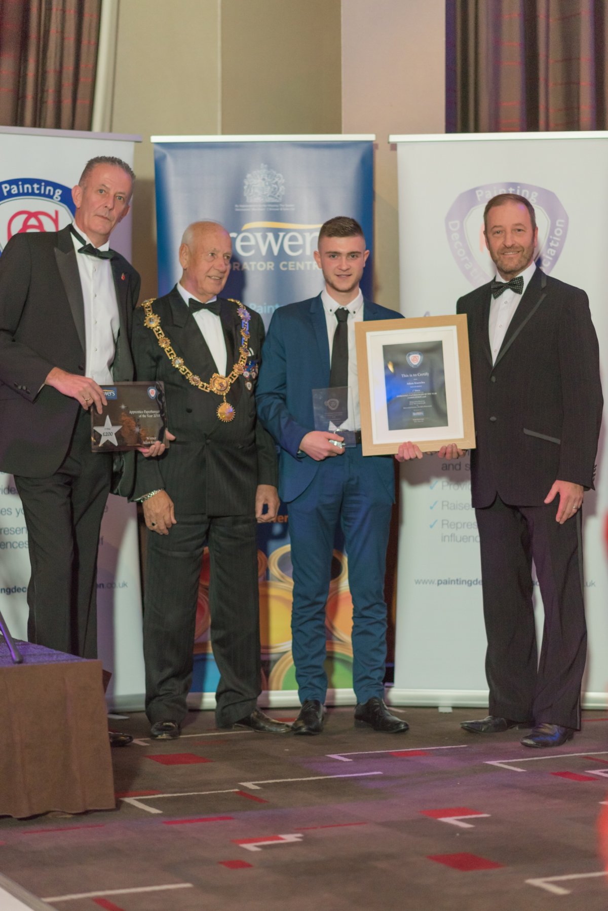 Adam Knowles was awarded Senior Apprentice Paperhanger of the Year