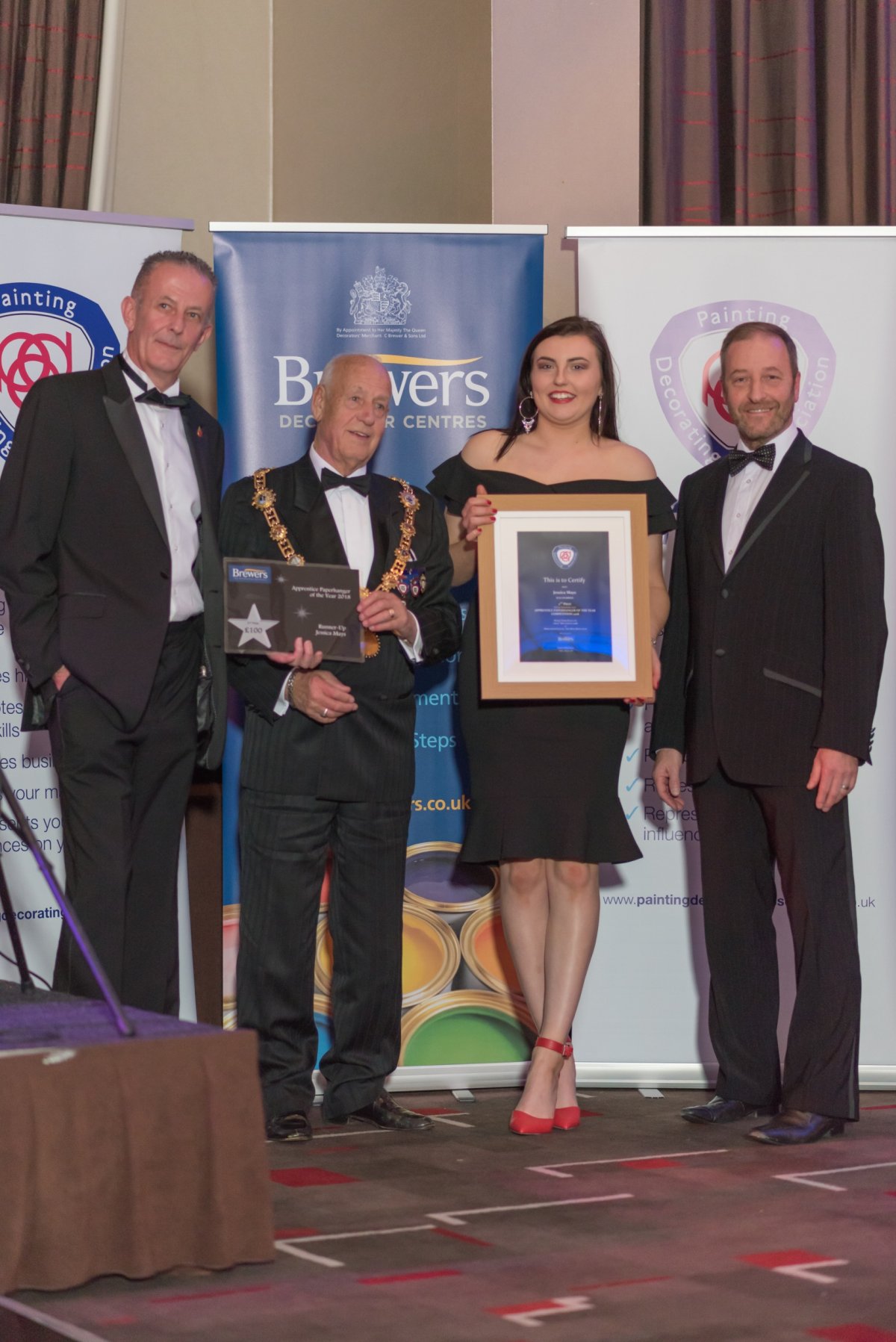 Jessica Mays was awarded Senior Apprentice Paperhanger of the Year runner up