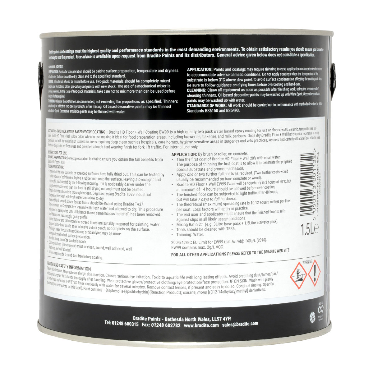 Bradite EW99 Heavy Duty Floor and Wall Activator 2.5L