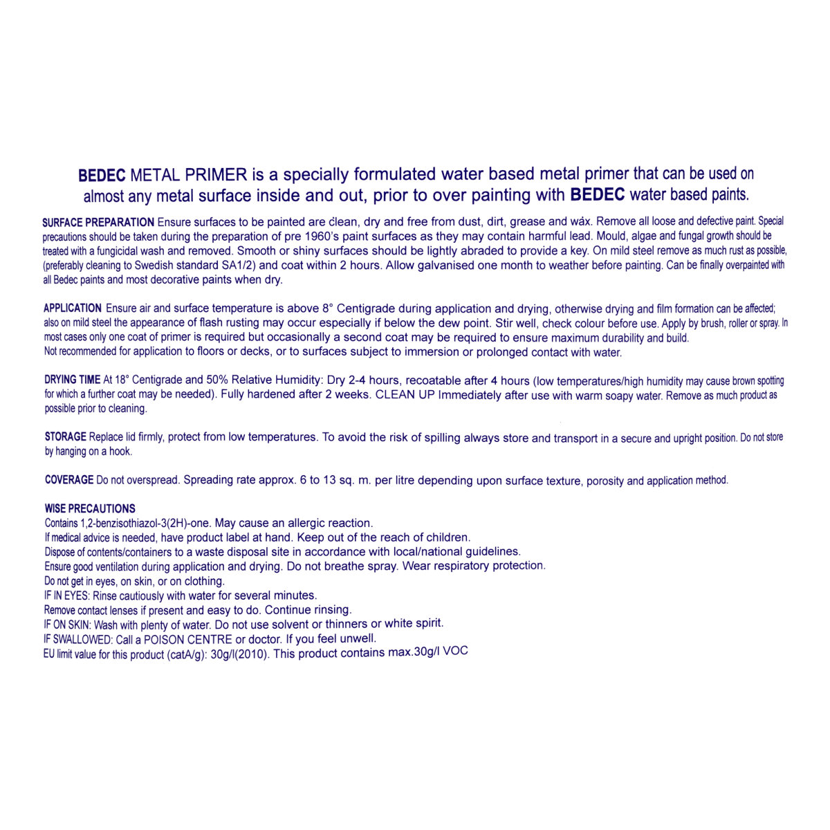 Bedec All Metals Primer Phosphate Grey 20L