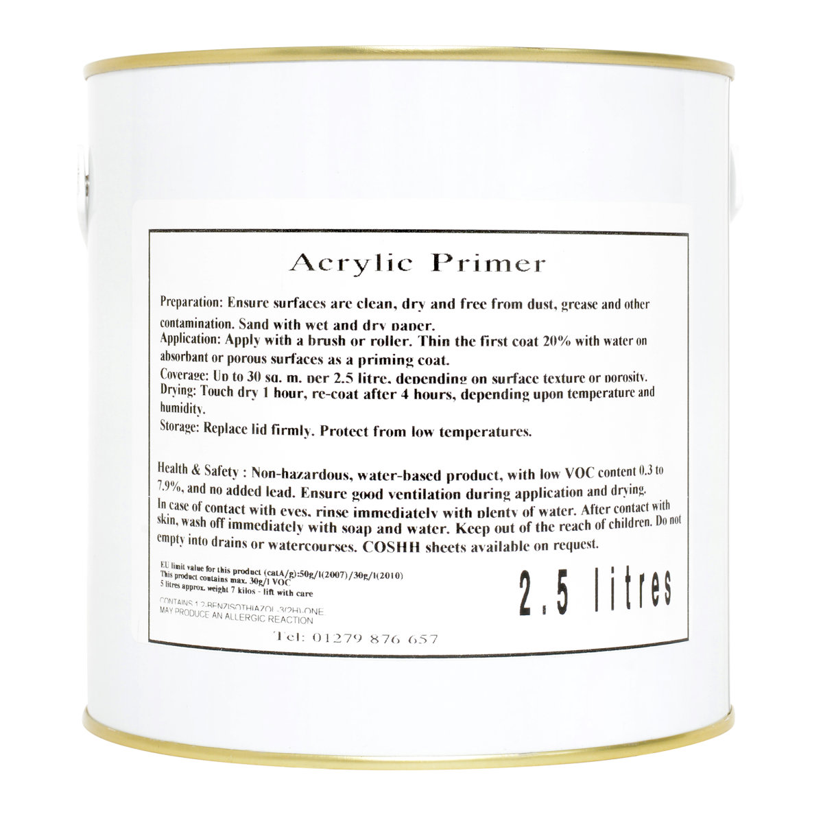 Bedec Acrylic Primer Undercoat Dark Grey 2.5L