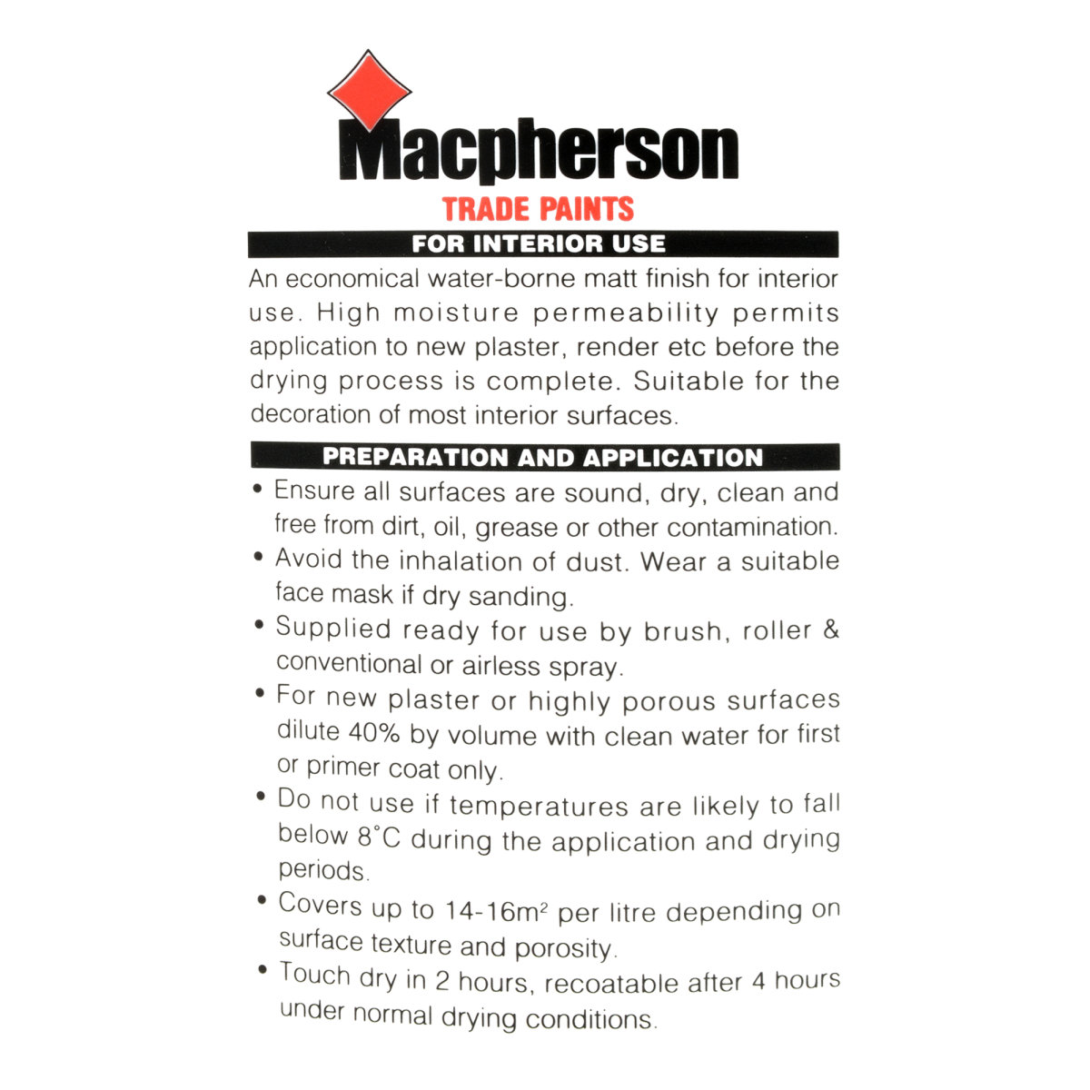 Macpherson Eclipse Brilliant White 10L