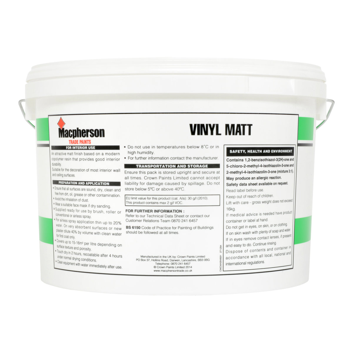 Machperson Vinyl Matt Brilliant White 10L