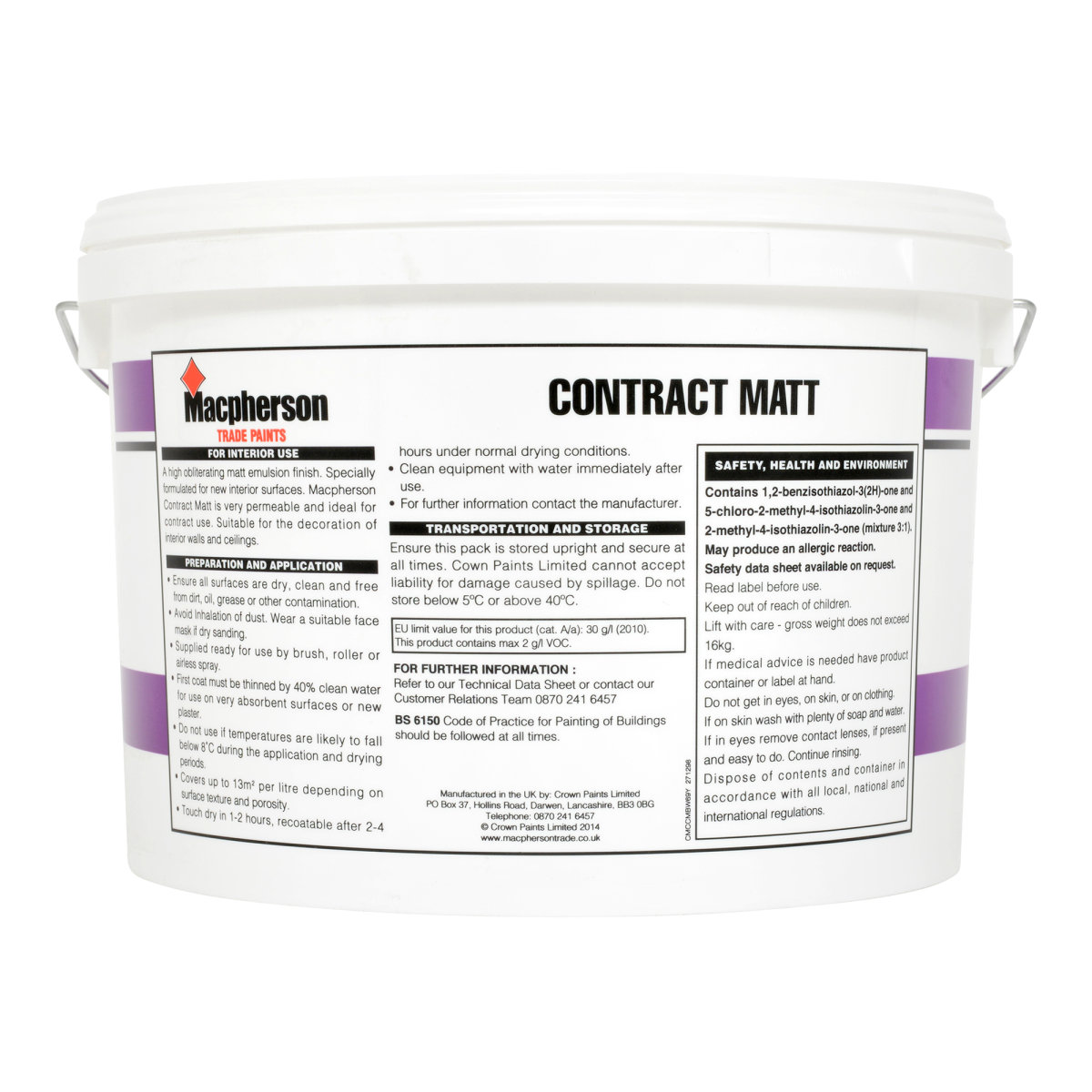 Macpherson Contract Matt Brilliant White 10L