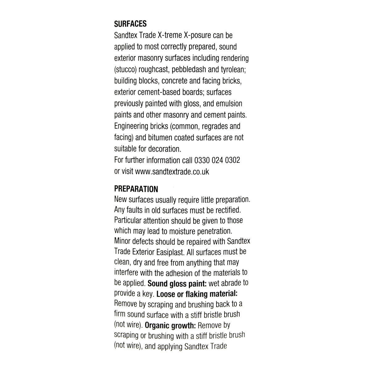 Sandtex Trade X-treme X-posure Smooth Masonry Paint Brilliant White 5L