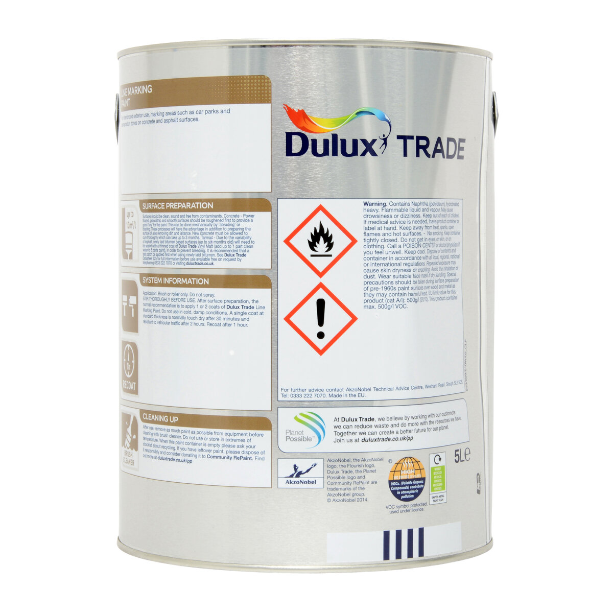 Dulux Trade Line Marking Paint White 5L
