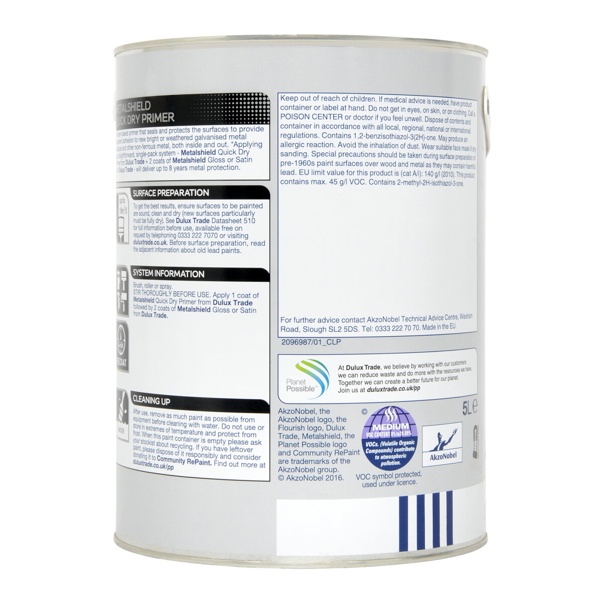 Dulux Trade Metalshield Quick Dry Primer White 5L