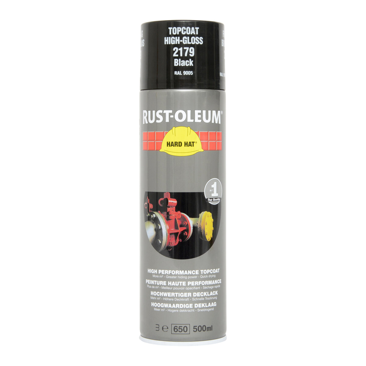 Rust-Oleum Hard Hat Topcoat High-Gloss 2179 RAL9005 Black