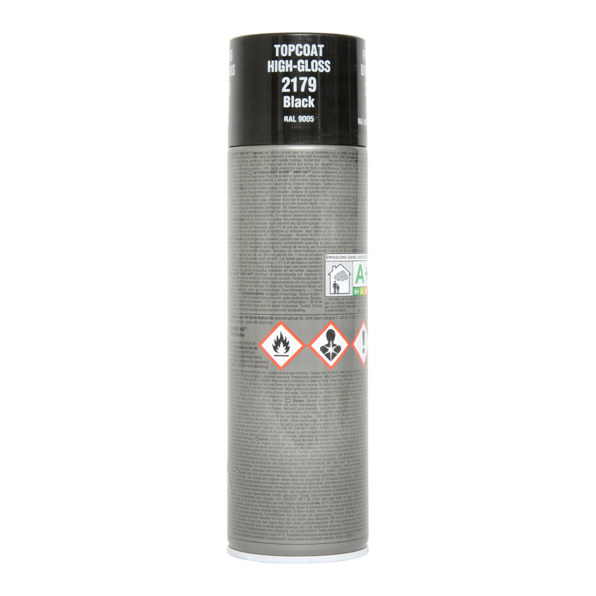 Rust-Oleum Hard Hat Topcoat High-Gloss 2179 RAL9005 Black
