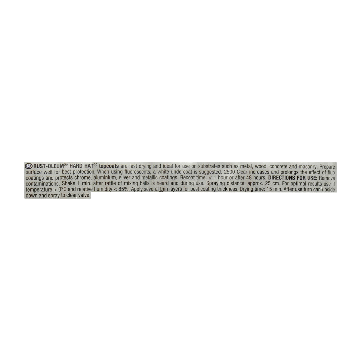 Rust-Oleum Hard Hat Topcoat High-Gloss 2179 RAL9005 Black