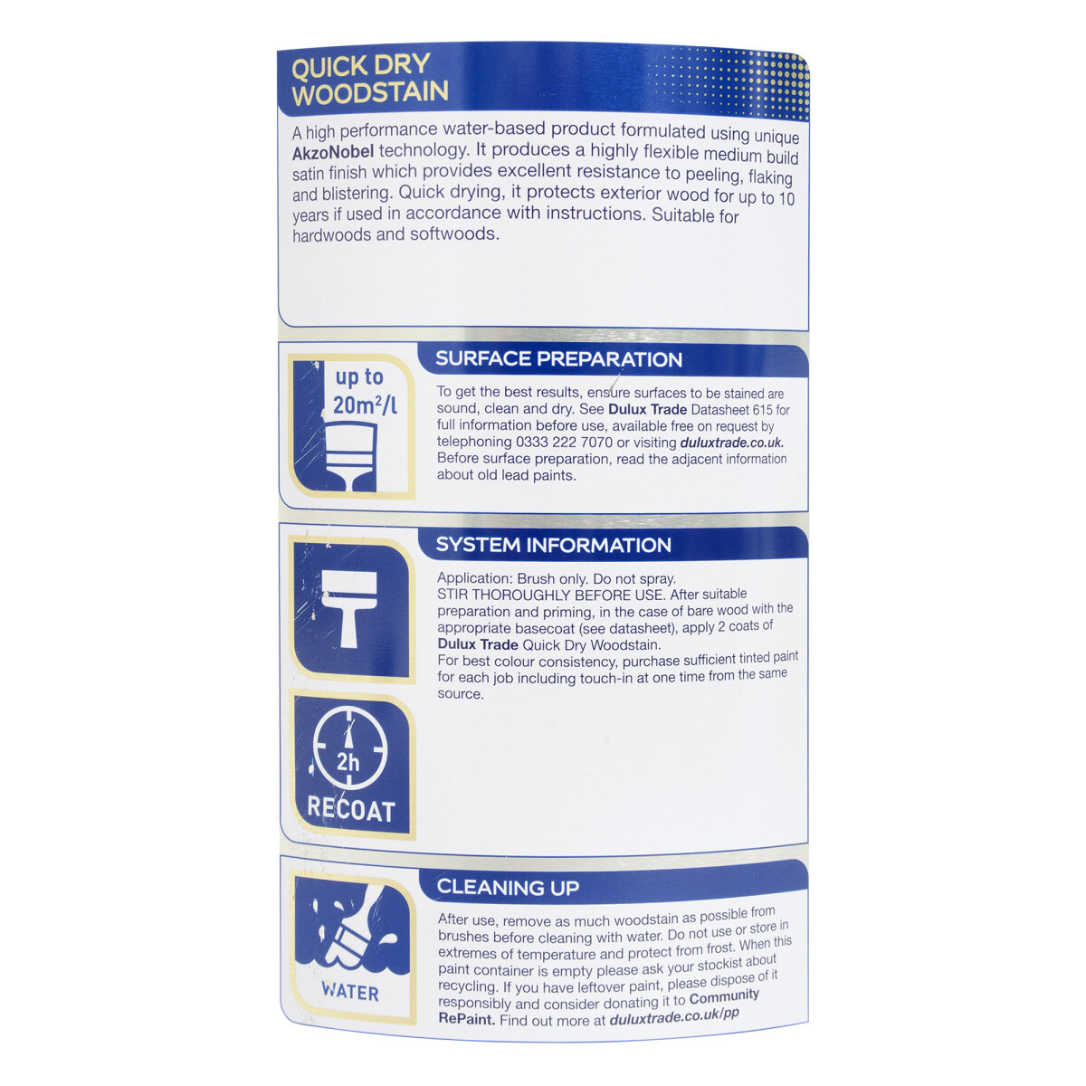 Dulux Trade Quick Dry Woodstain 5L