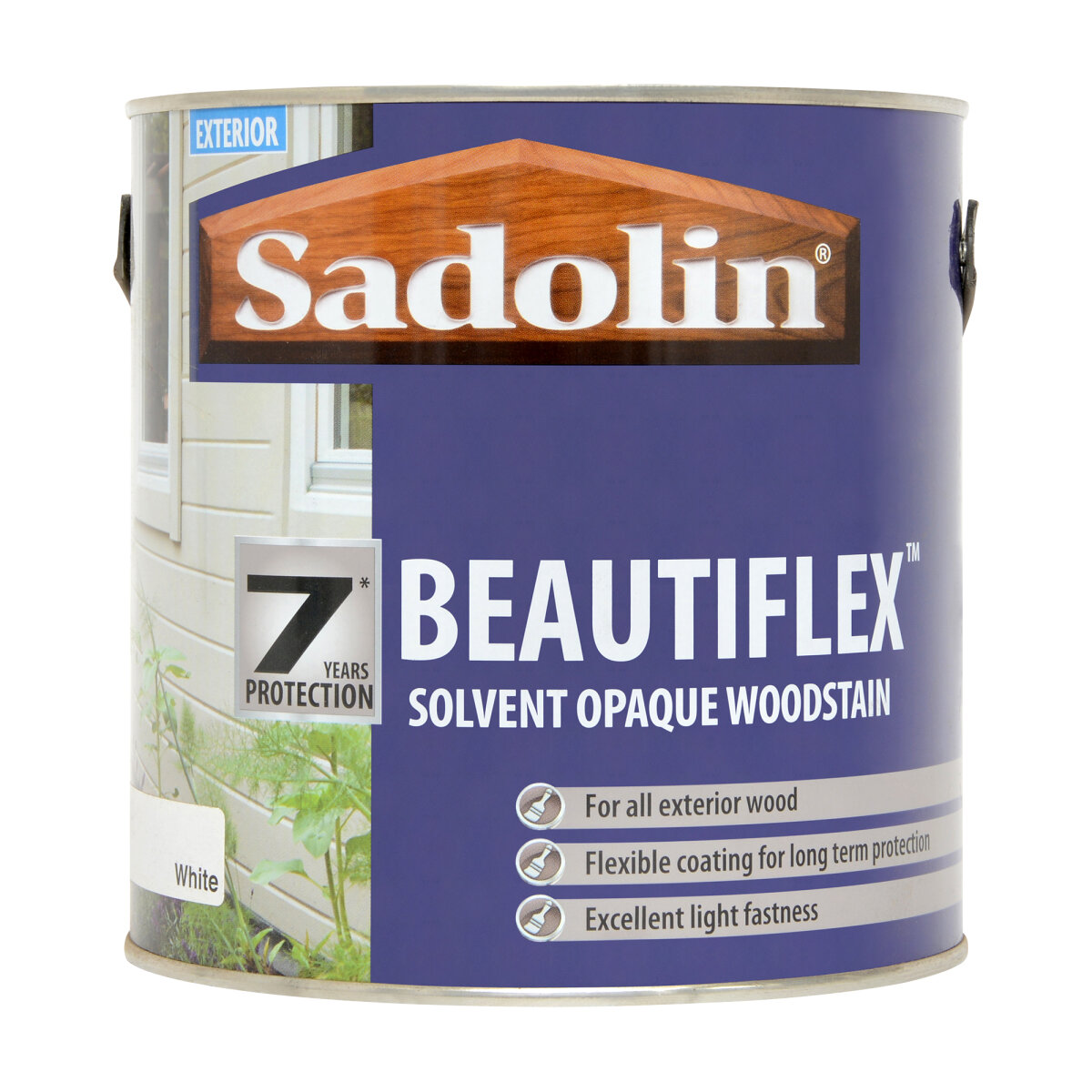 Sadolin Beautiflex Opaque Woodstain White 2.5L