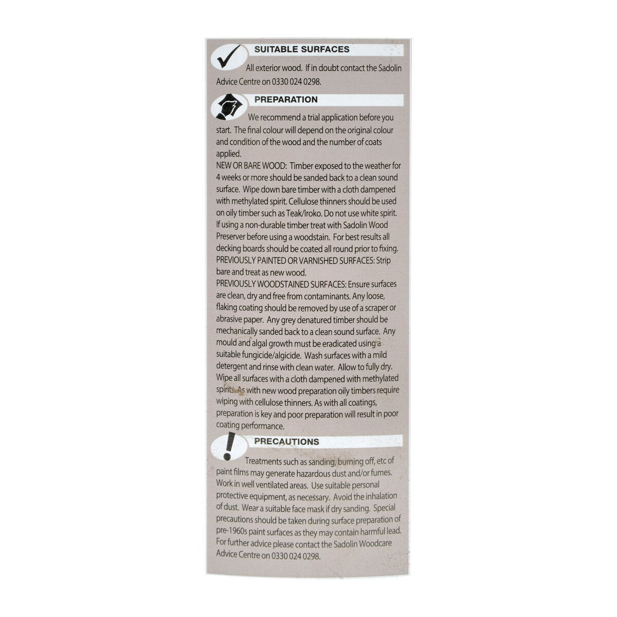 Sadolin Beautiflex Opaque Woodstain Hickory Ready Mixed 1L