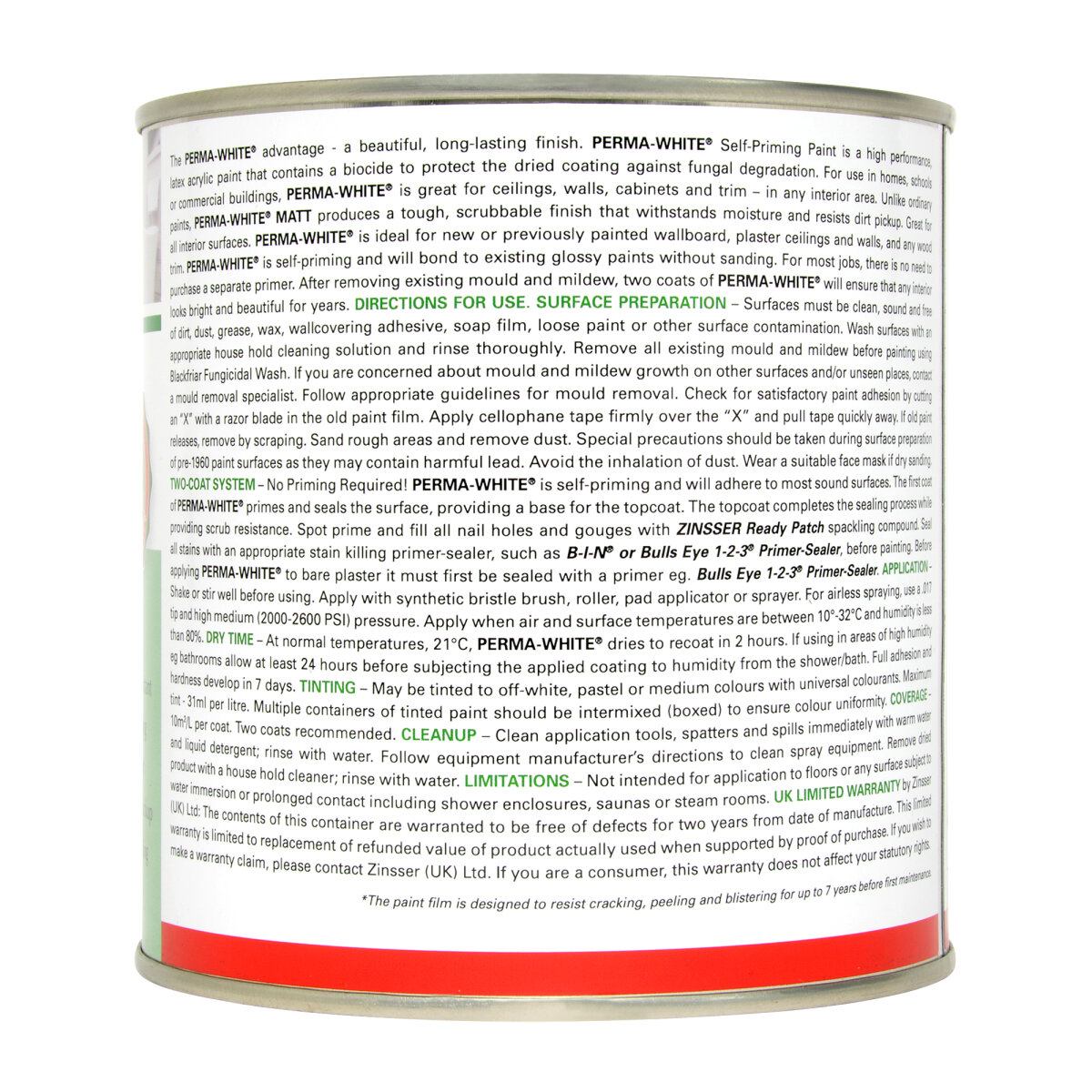 Zinsser Perma-White Interior Matt 1L (PNG)