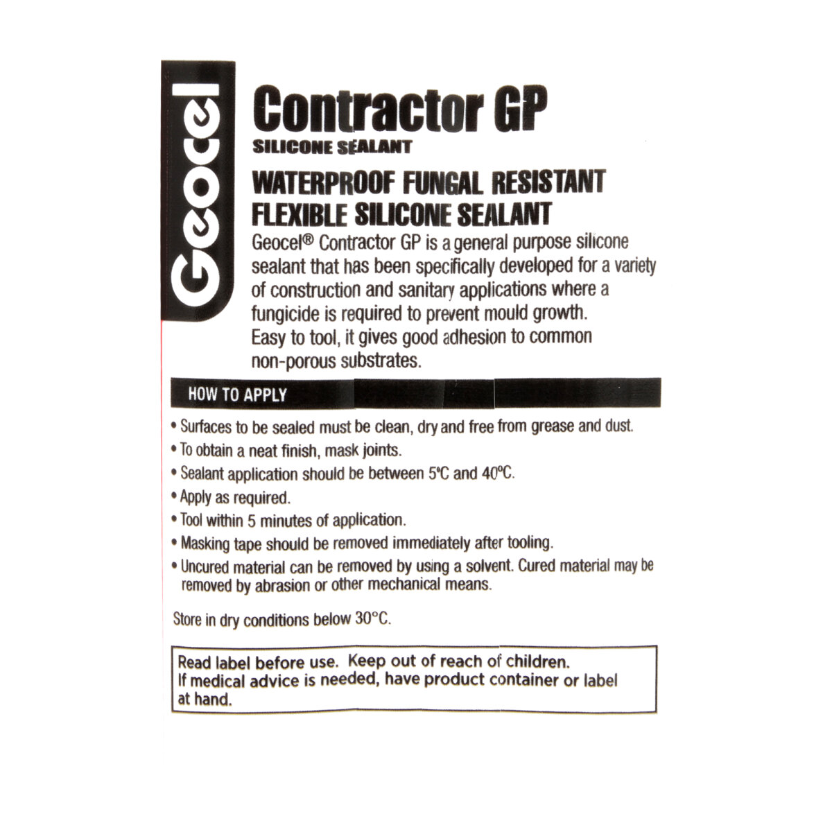 Geocel Contractor GP Sealant White 300ml