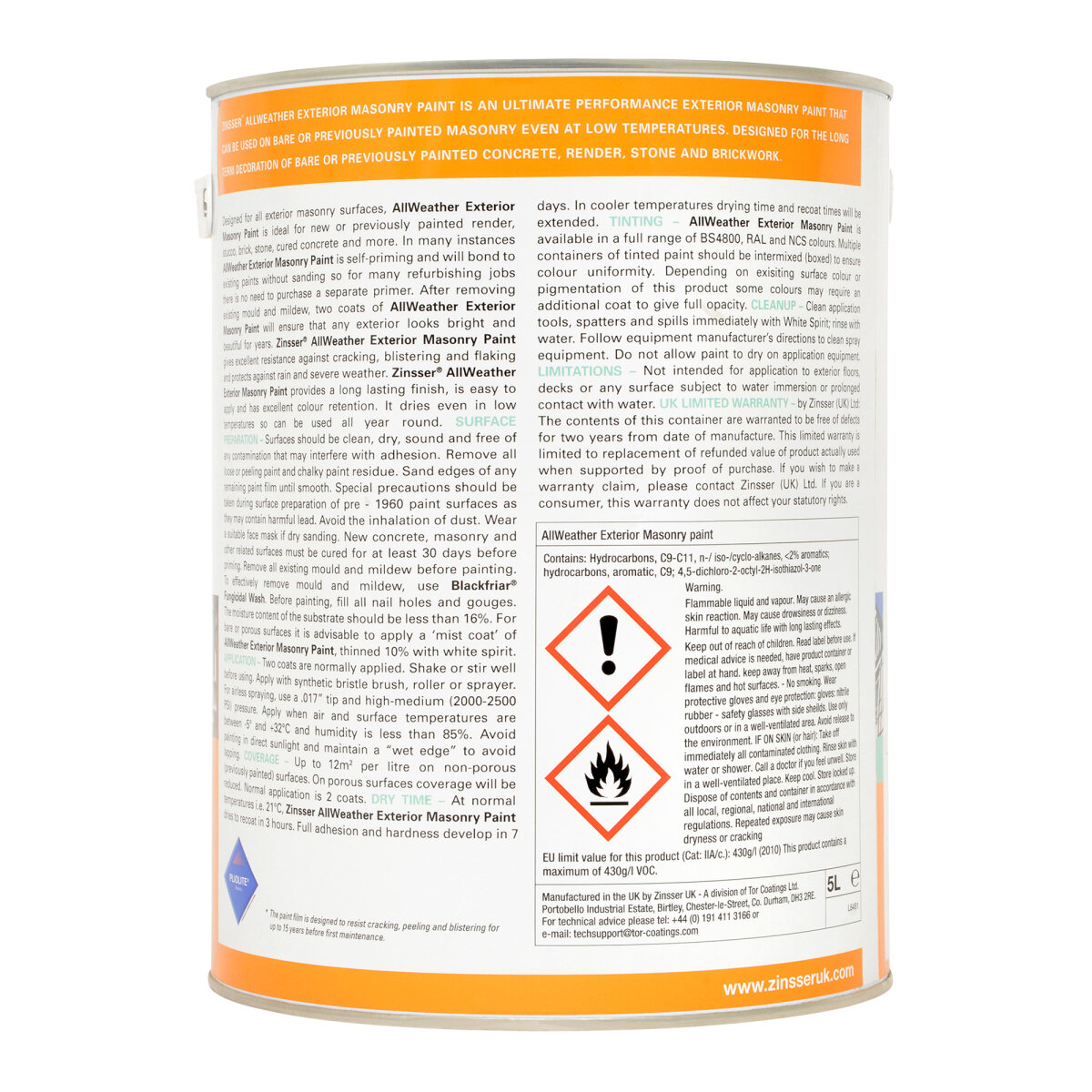All Weather Exterior Masonry Colour 5L