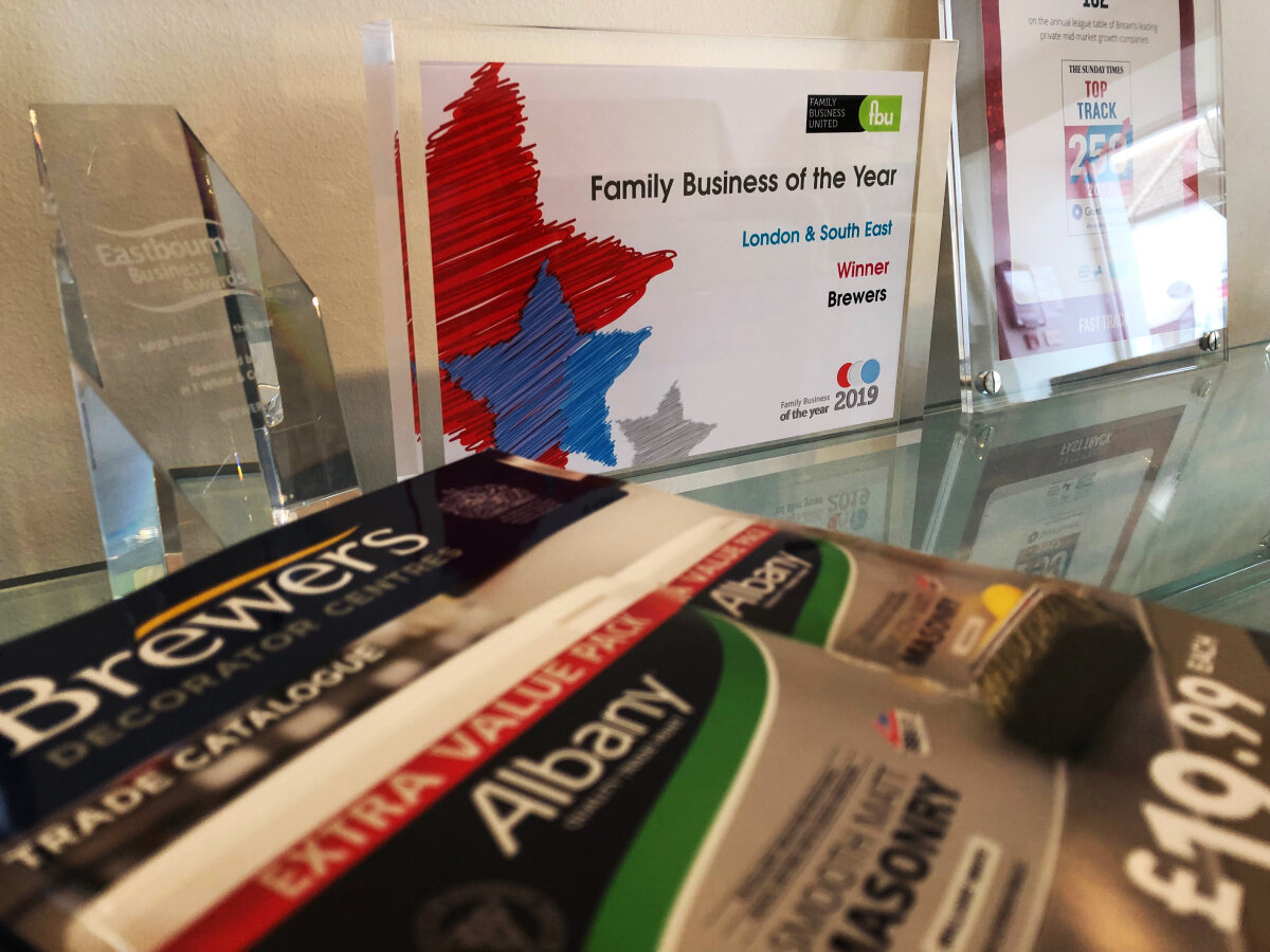 Brewers Decorator Centres win London & South East Family Business of the Year 2019