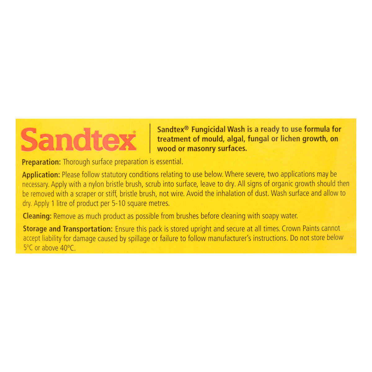 Sandtex Trade Fungicidal Wash 5L