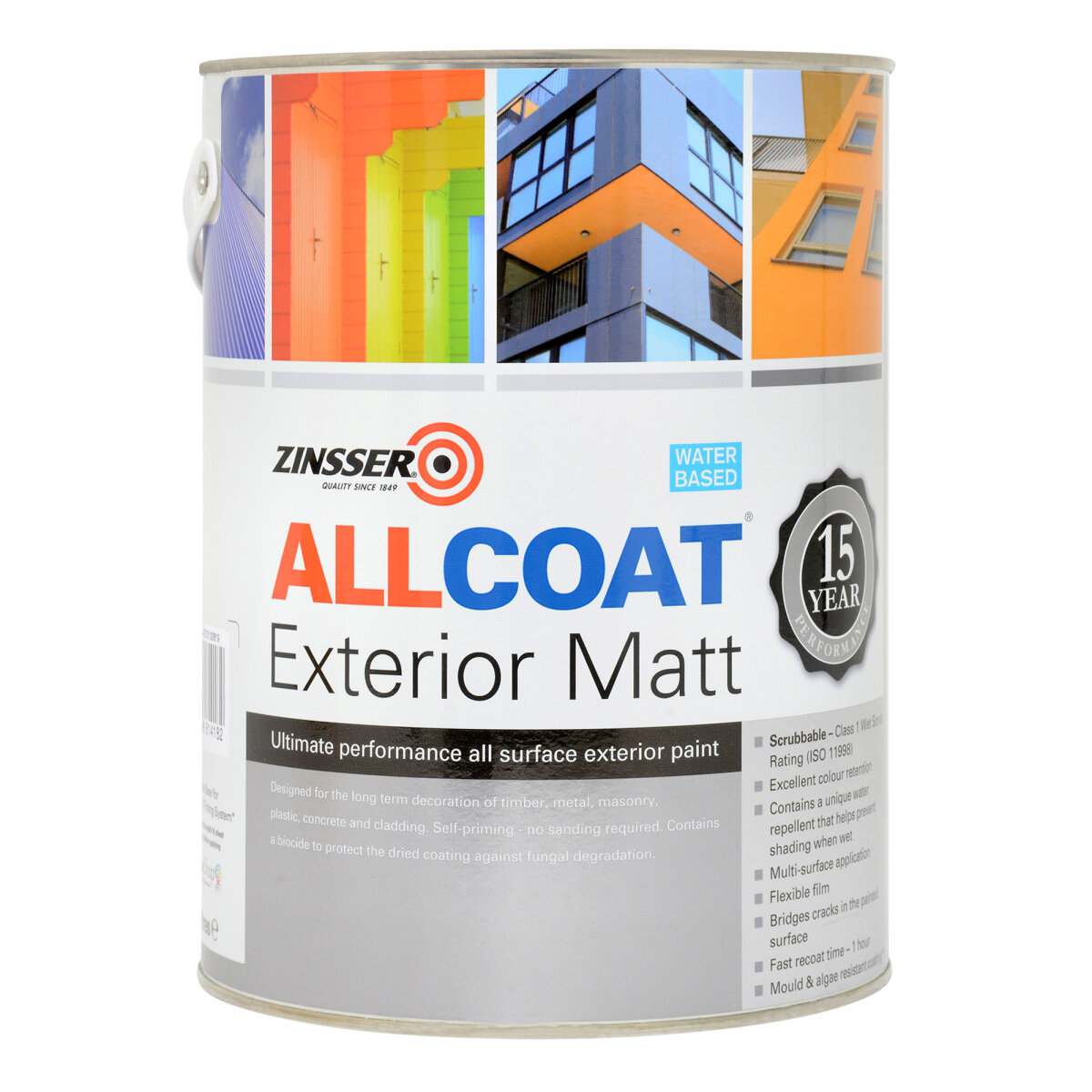 Zinsser Allcoat Exterior Matt White 5L