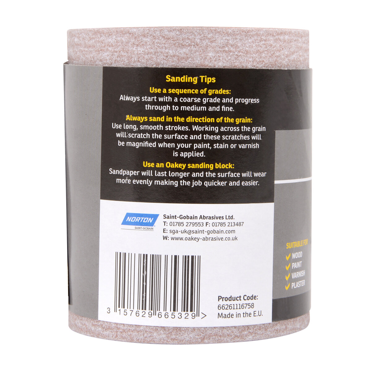 Oakey Between Coats Finishing Paper 115mm x 10m P180